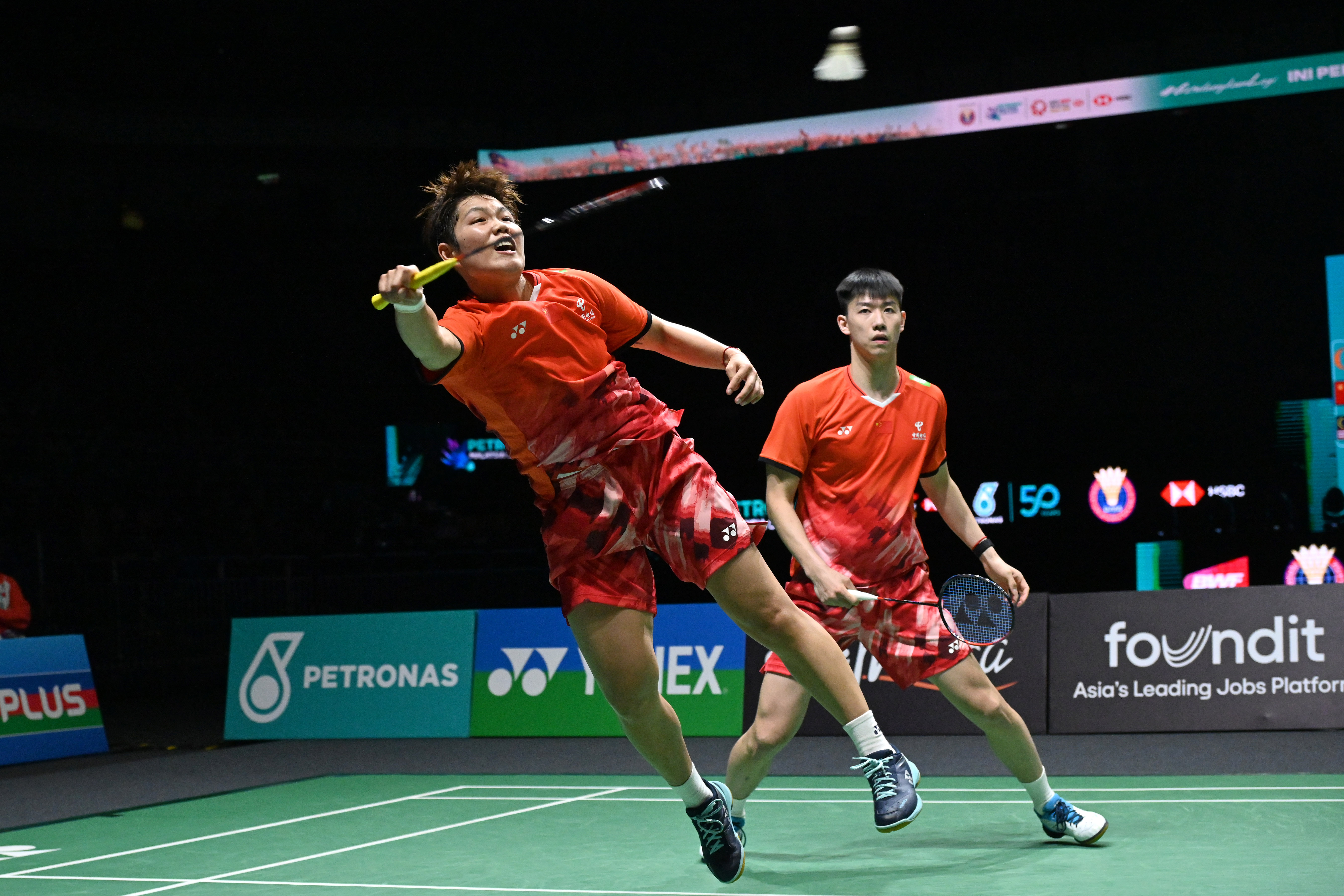 韩国羽毛球队强势马来西亚羽毛球队，安赛龙送出助攻