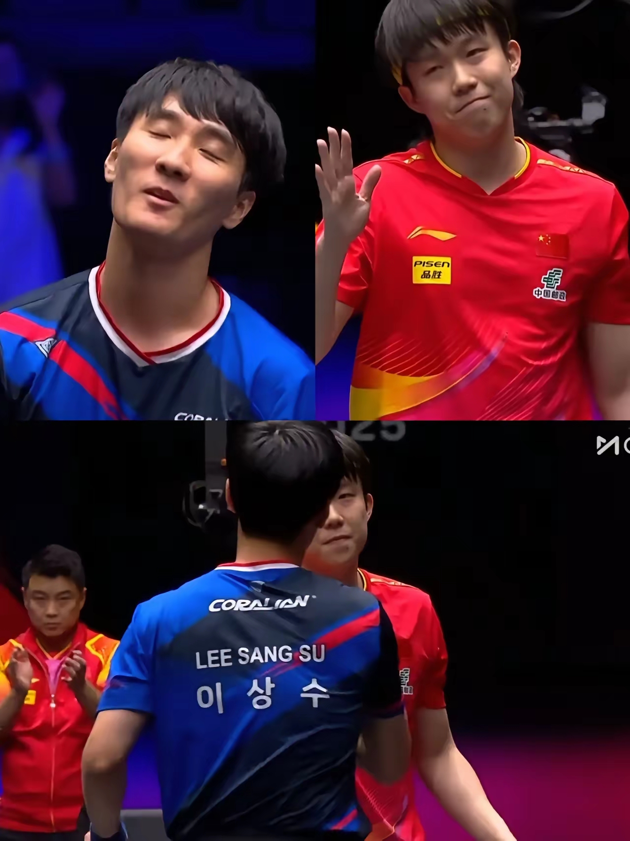 比利时乒乓球队碾压韩国乒乓球队，王皓关键制胜